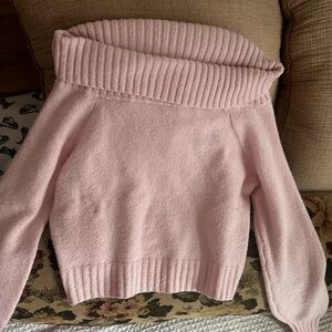 Hollister Pink Off-Shoulder Sweater